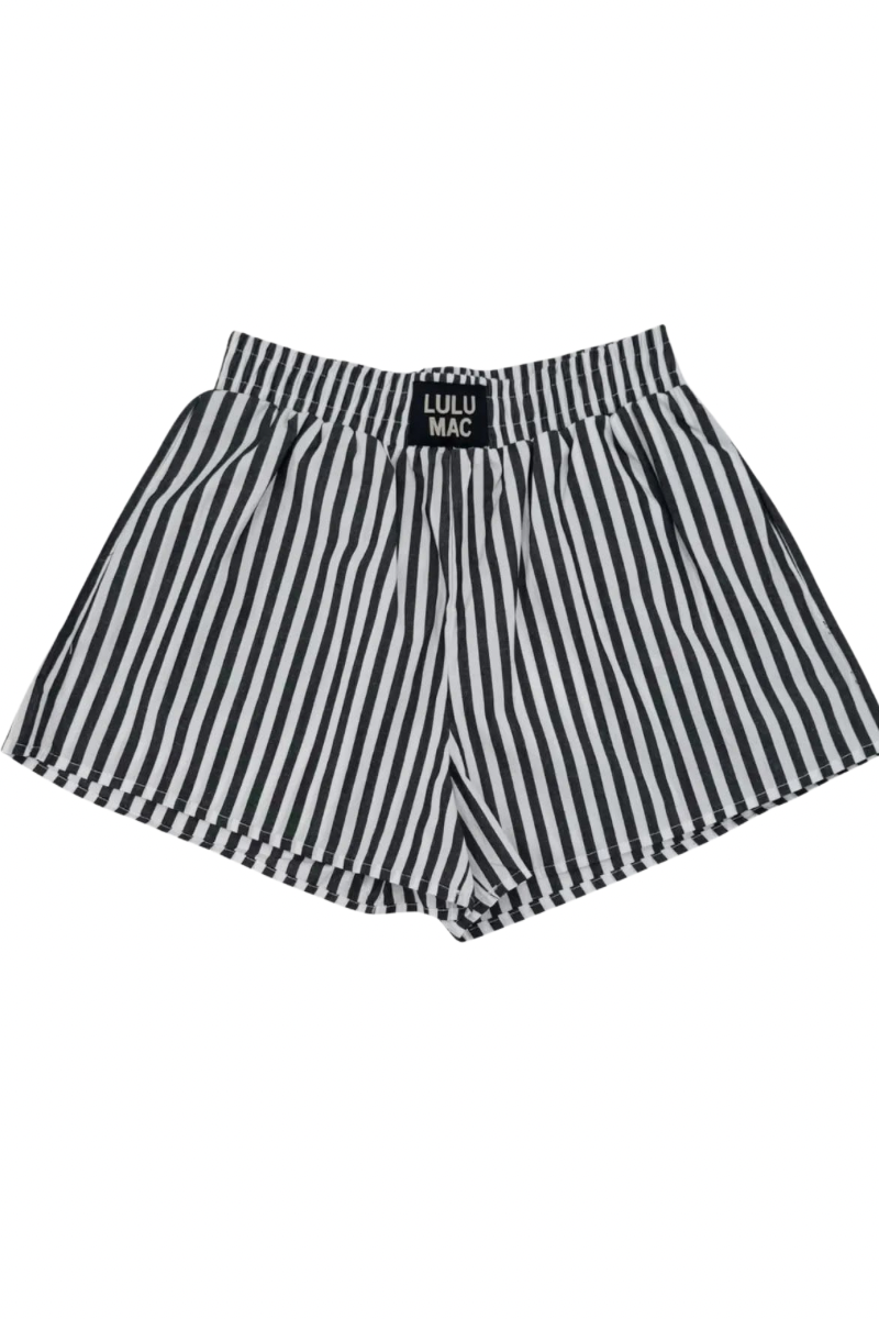 Lulu Mac Short - Black and White Stripe