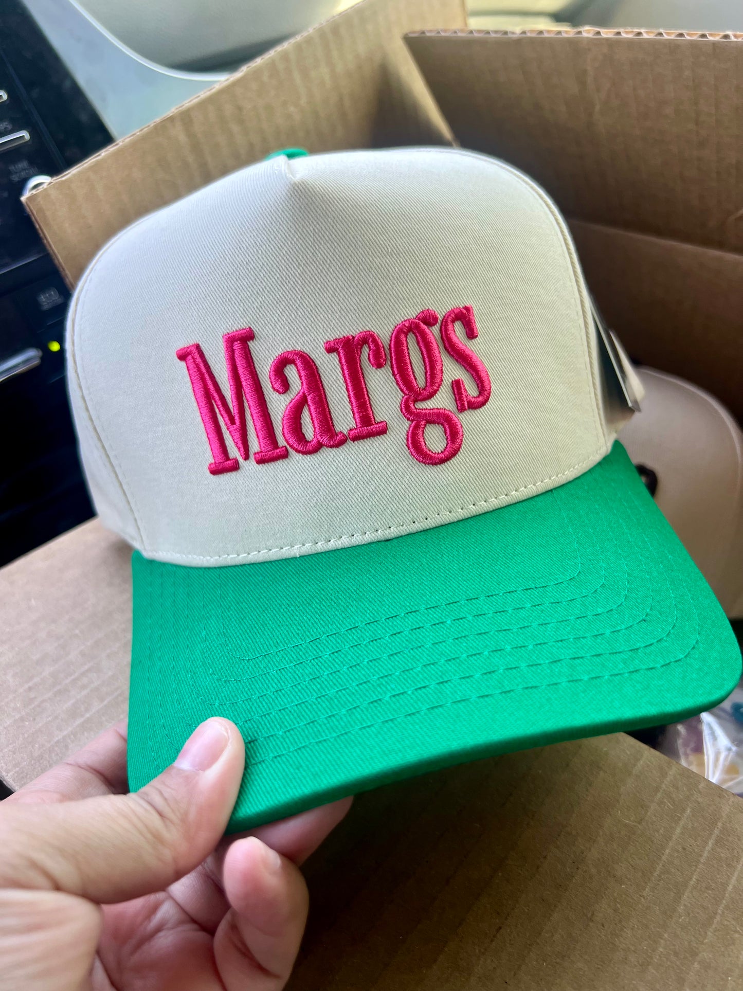 Margs Embroidered C.C. Brand Trucker Hat