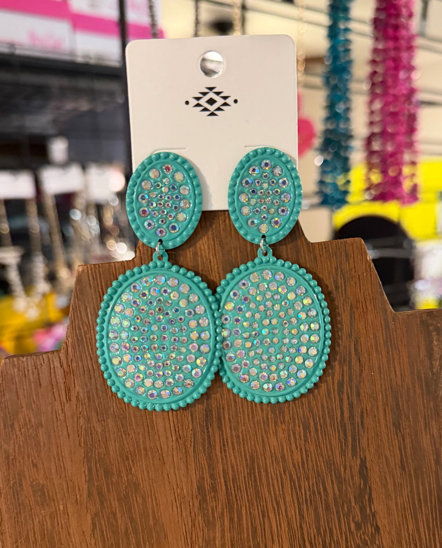AB Rhinestone Earrings
