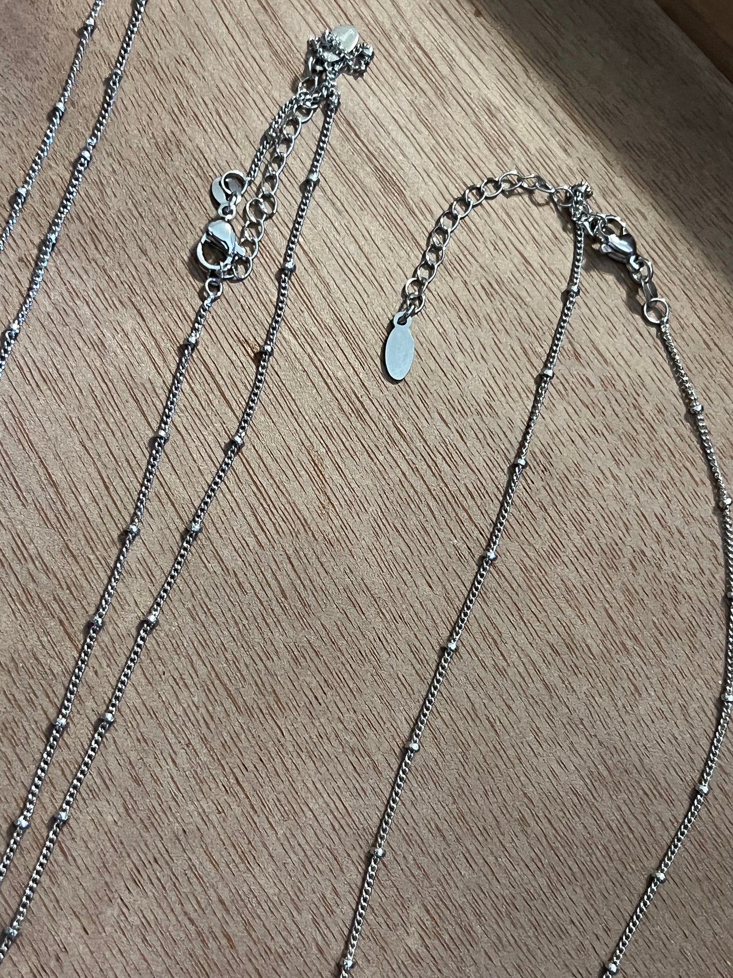 Sterling Silver Initial Bubble Necklace