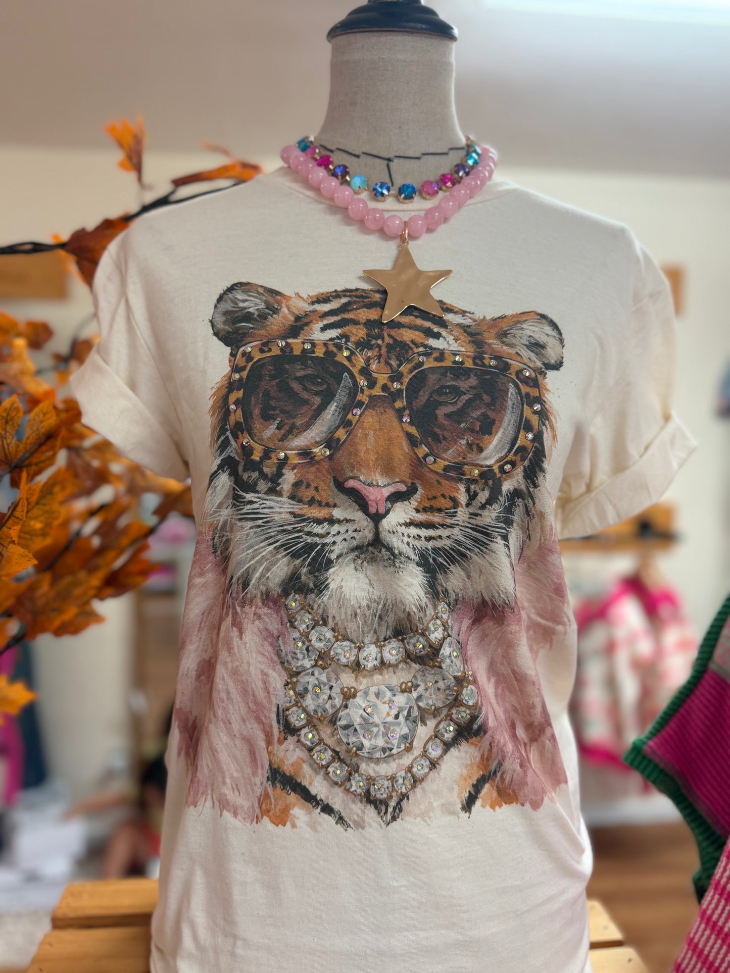 Uptown Tiger Bling Graphic Tee