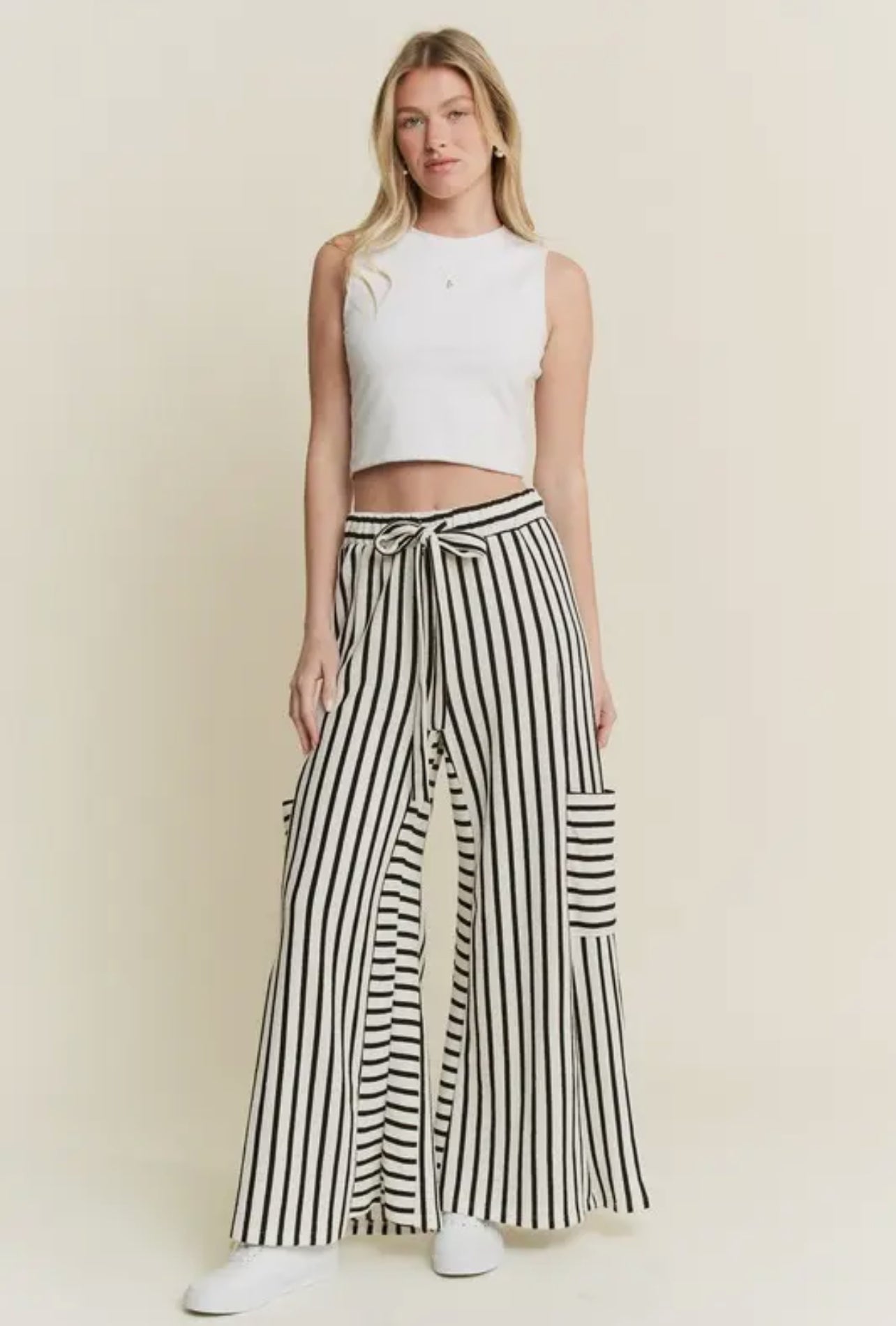 Check On It - White and Black Pant