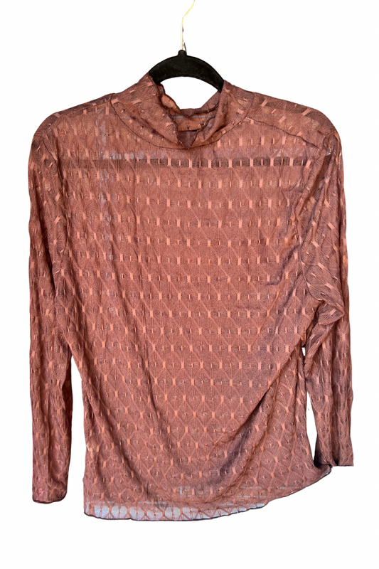 Chocolate Brown Mesh Top