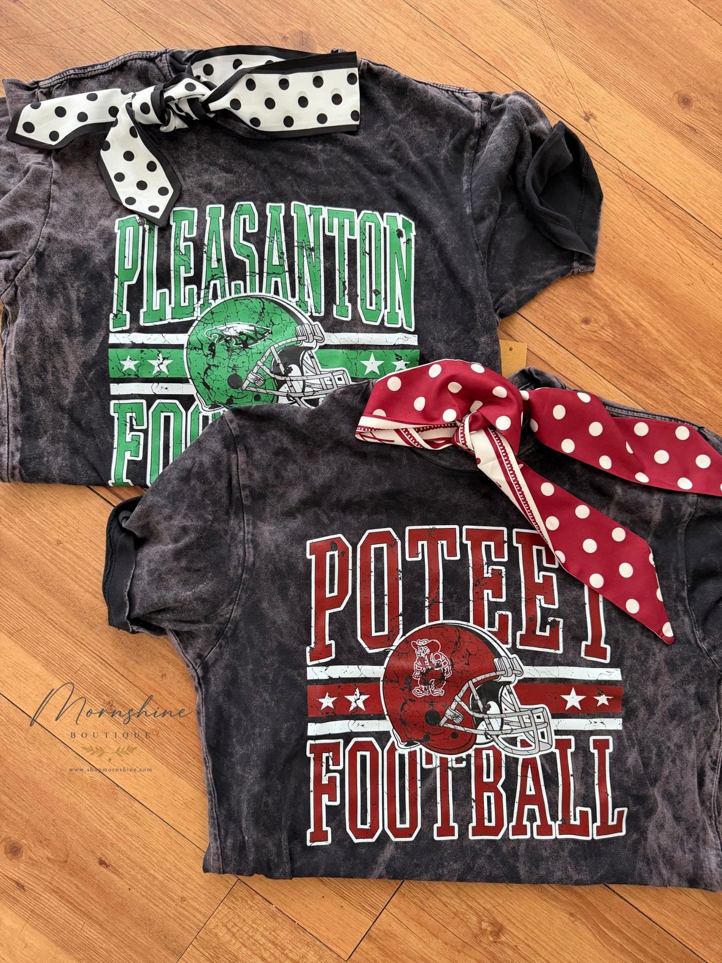 Poteet Football Acid Wash Tee