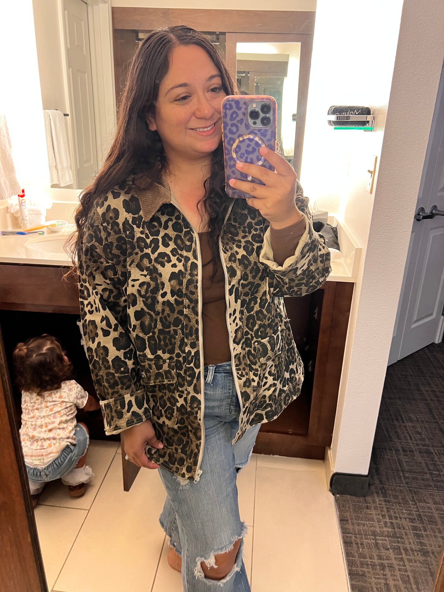 Leopard Twill Jacket