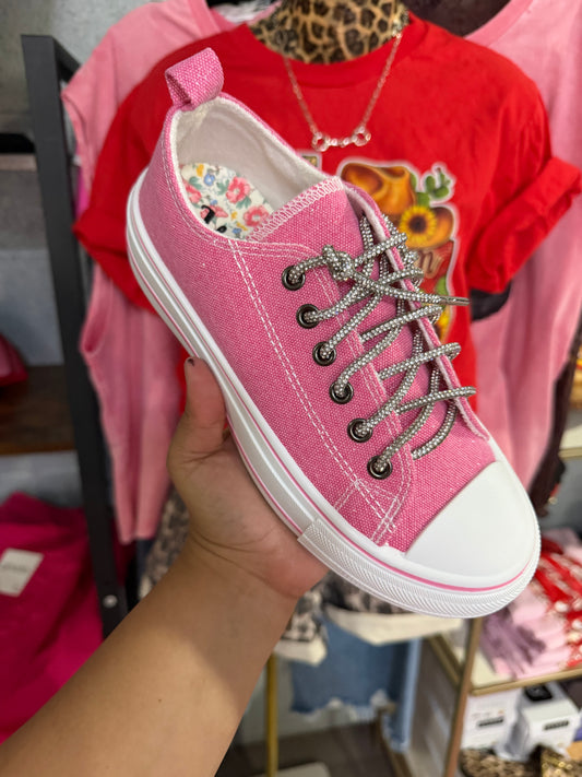 Harmon Sparkle Platform Sneaker - Pink