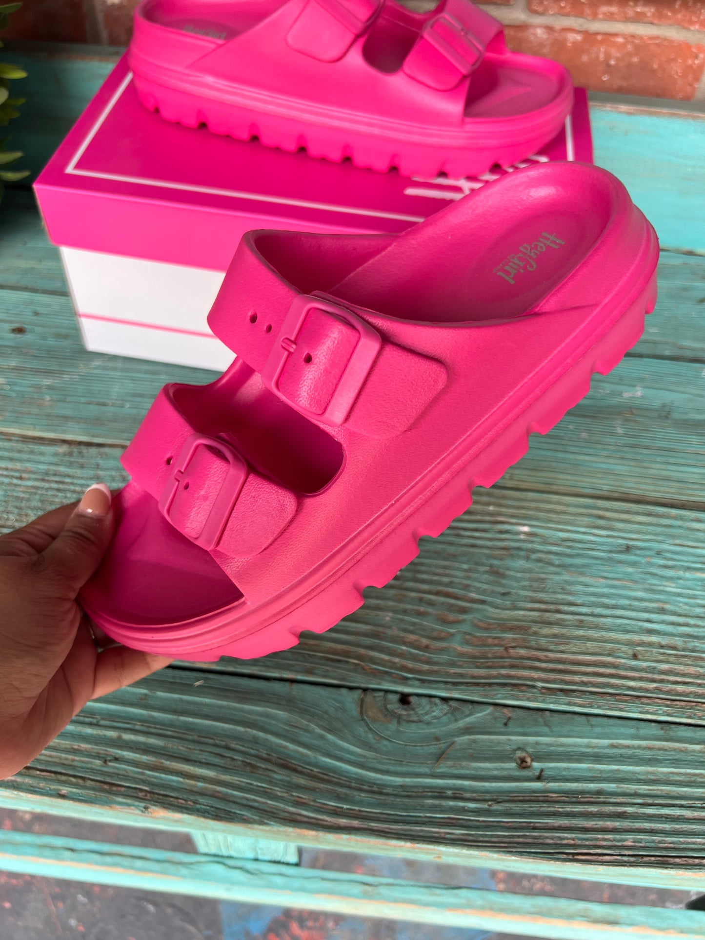 Corkys Hot Pink Cabana Shoes - **Size Down One**