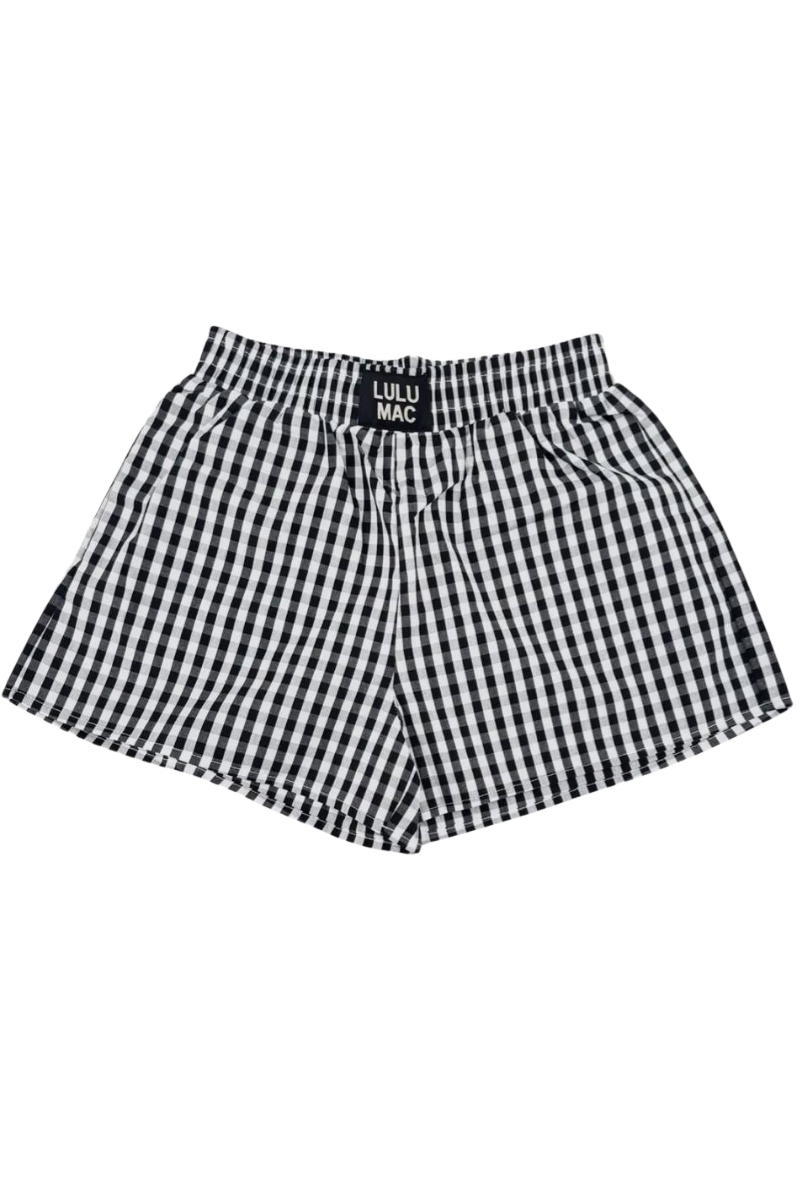 Lulu Mac Gingham Short - Black and White
