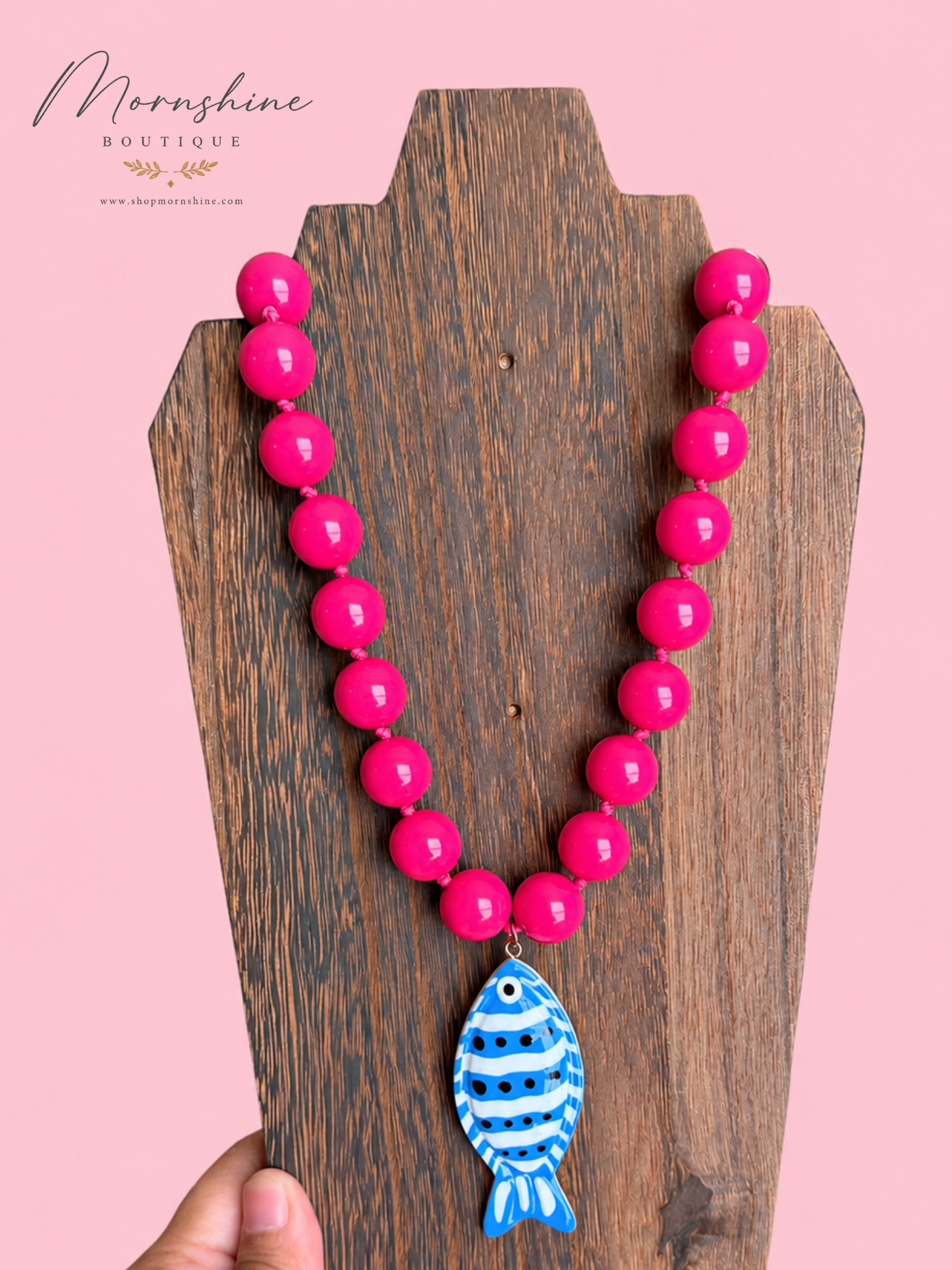 Capri Catch Necklace - Hot Pink