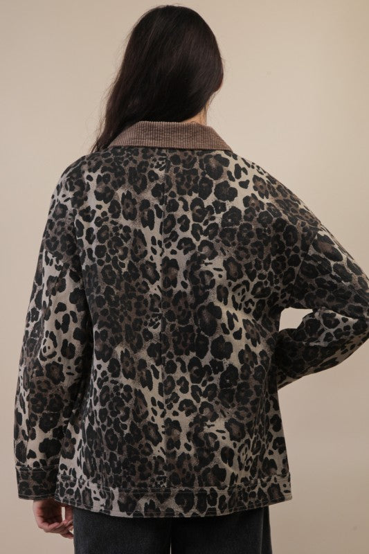 Leopard Twill Jacket