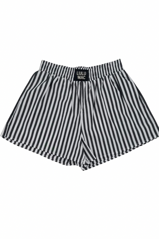 Lulu Mac Short - Black and White Stripe