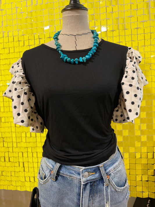 Darling Dot Sleeve Top