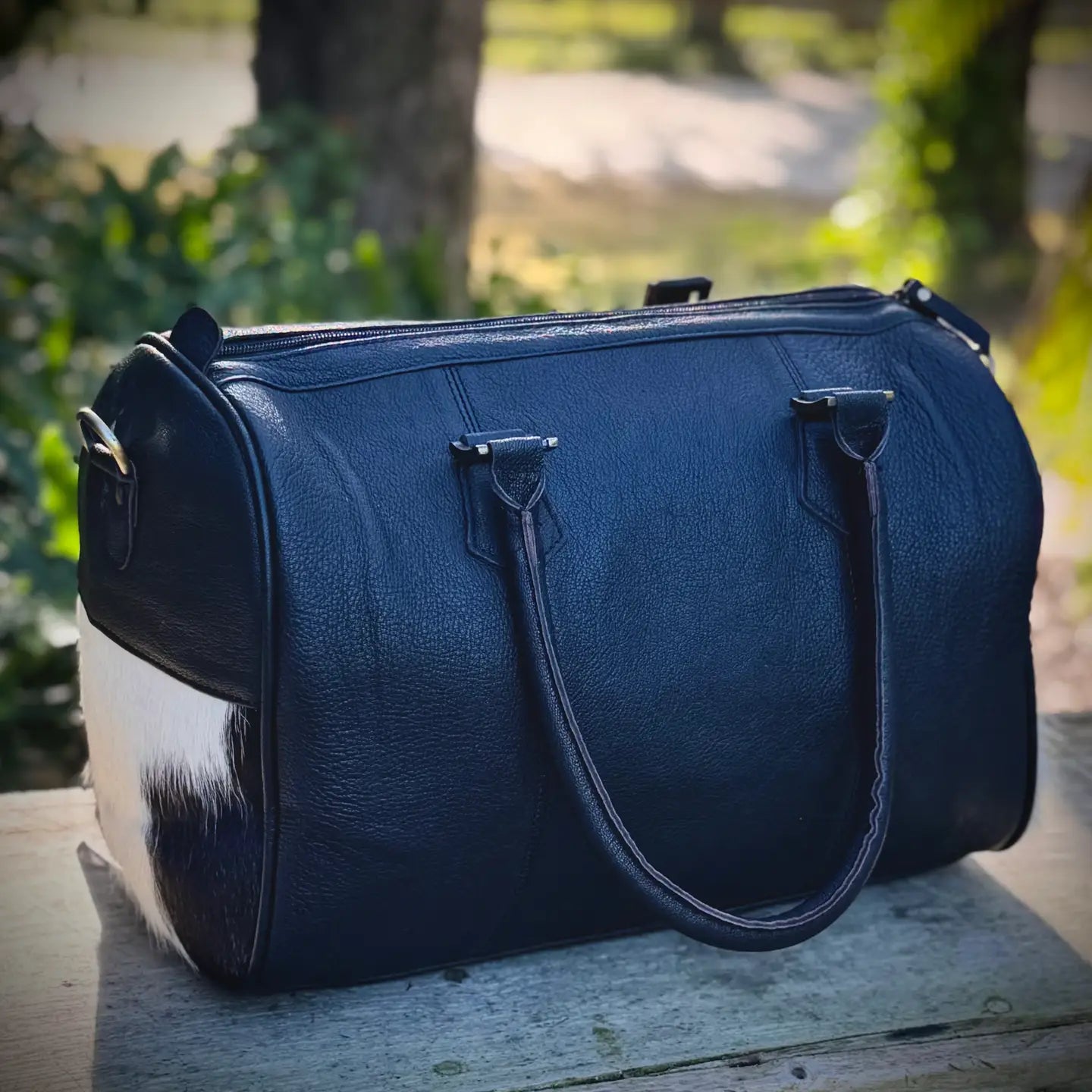 Upcycled Tooled Genuine Leather Speedy Crossbody