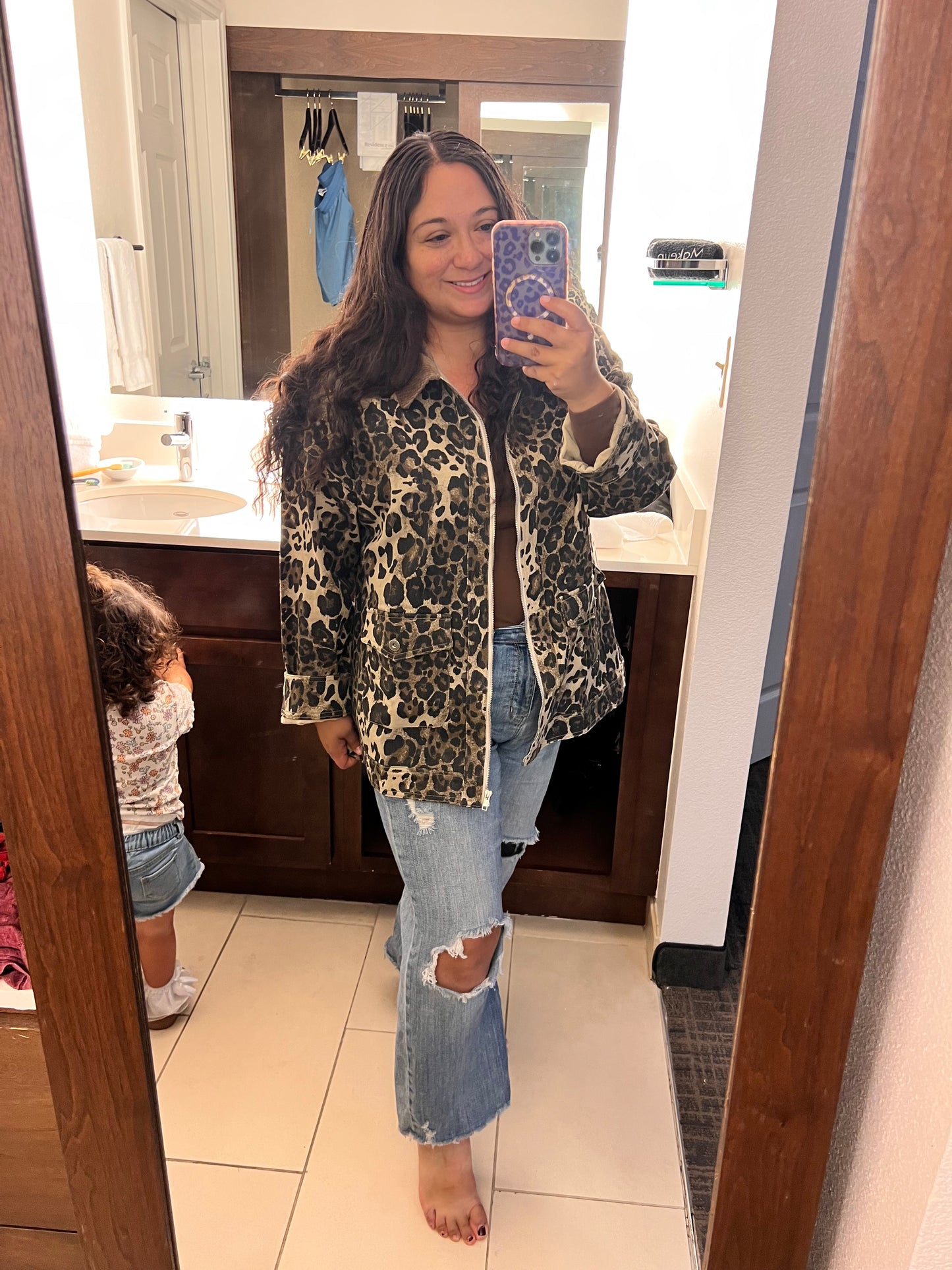 Leopard Twill Jacket