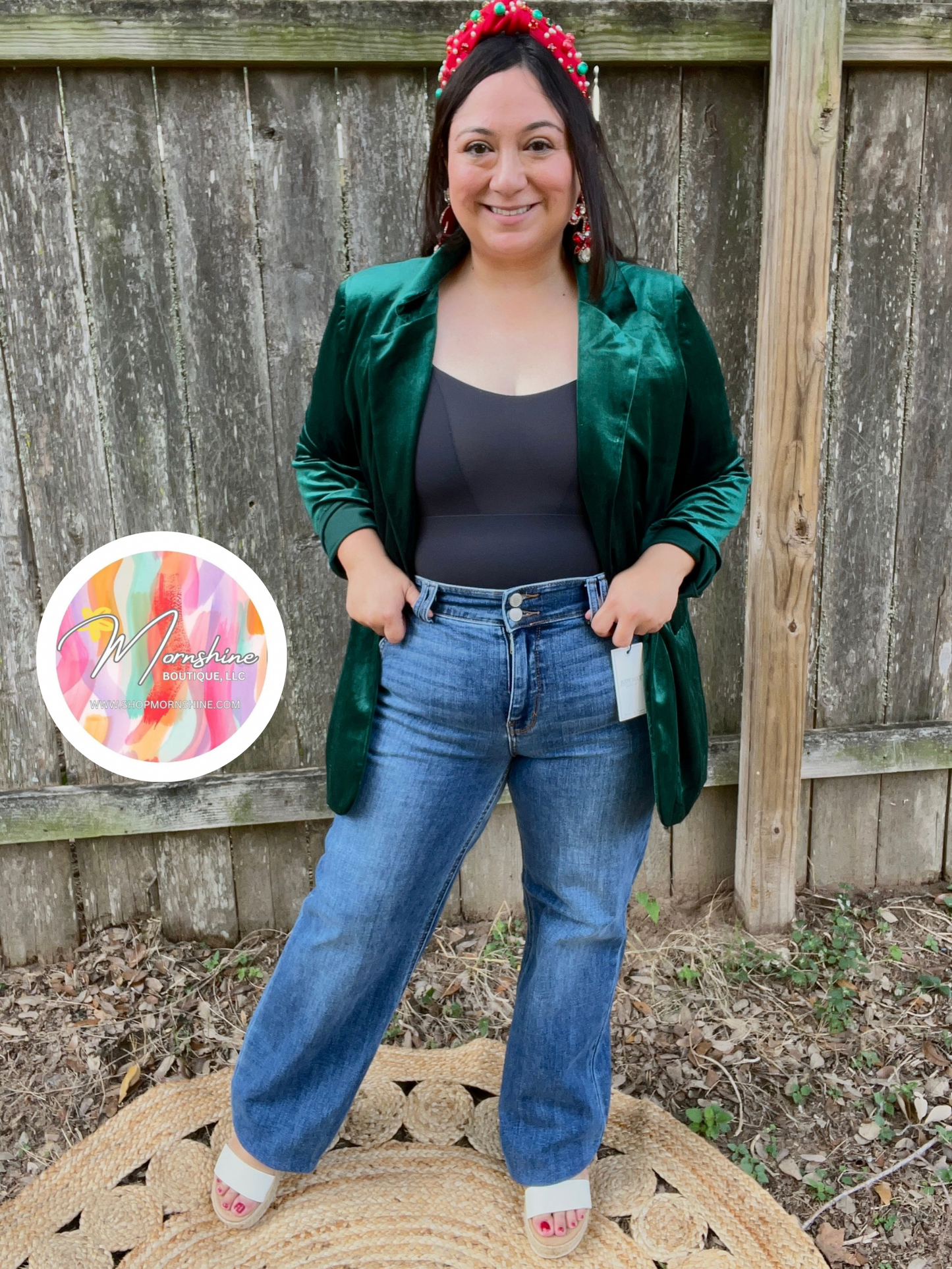 Double Button Wide Leg Judy Blue Jeans