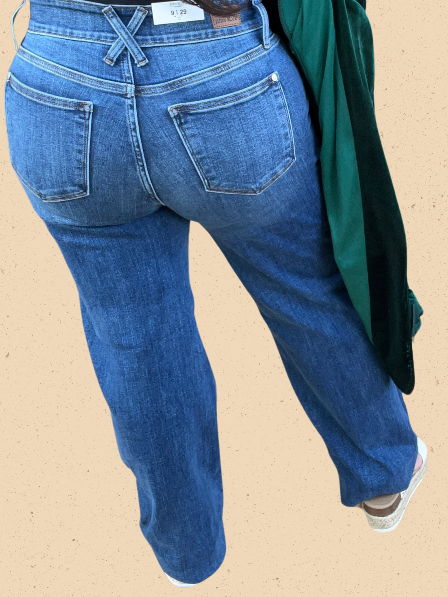 Double Button Wide Leg Judy Blue Jeans