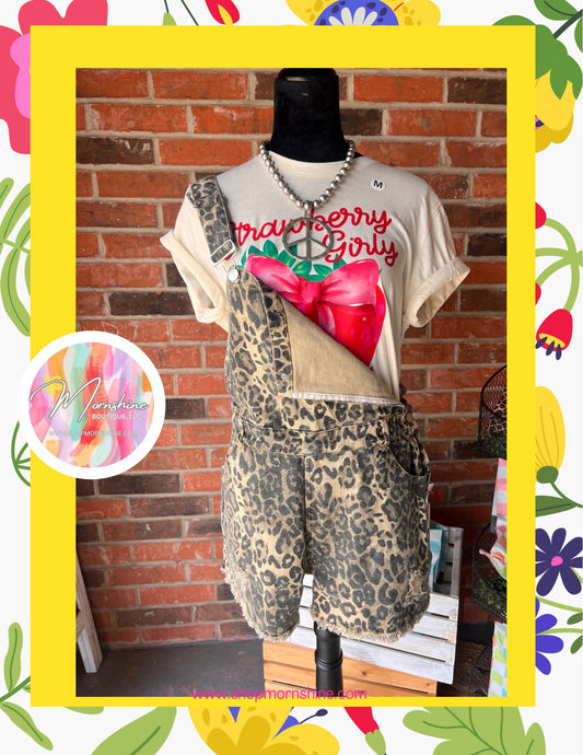 Leopard Overall Romper