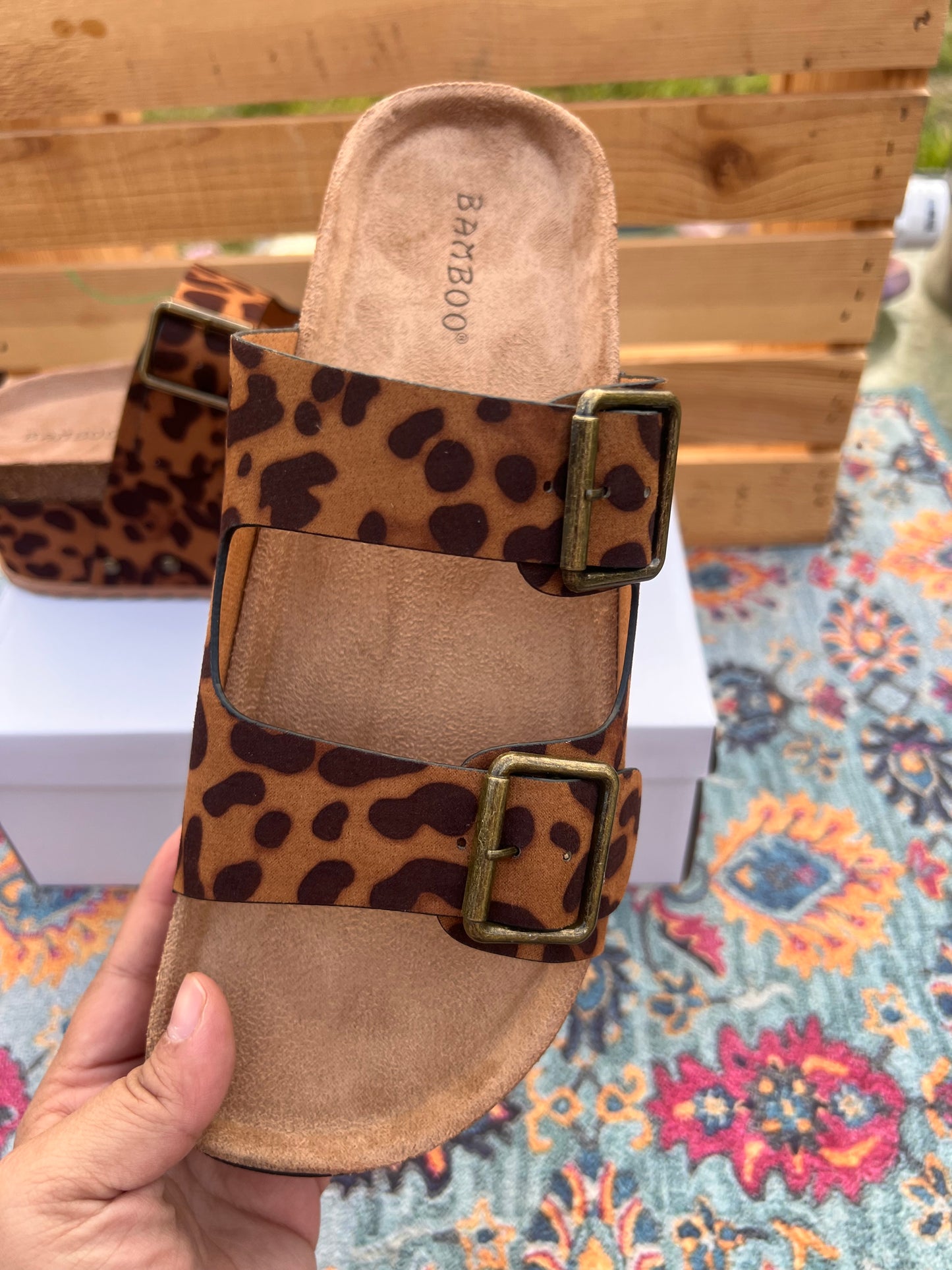 Leopard Platform Sandals