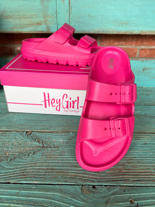 Corkys Hot Pink Cabana Shoes - **Size Down One**