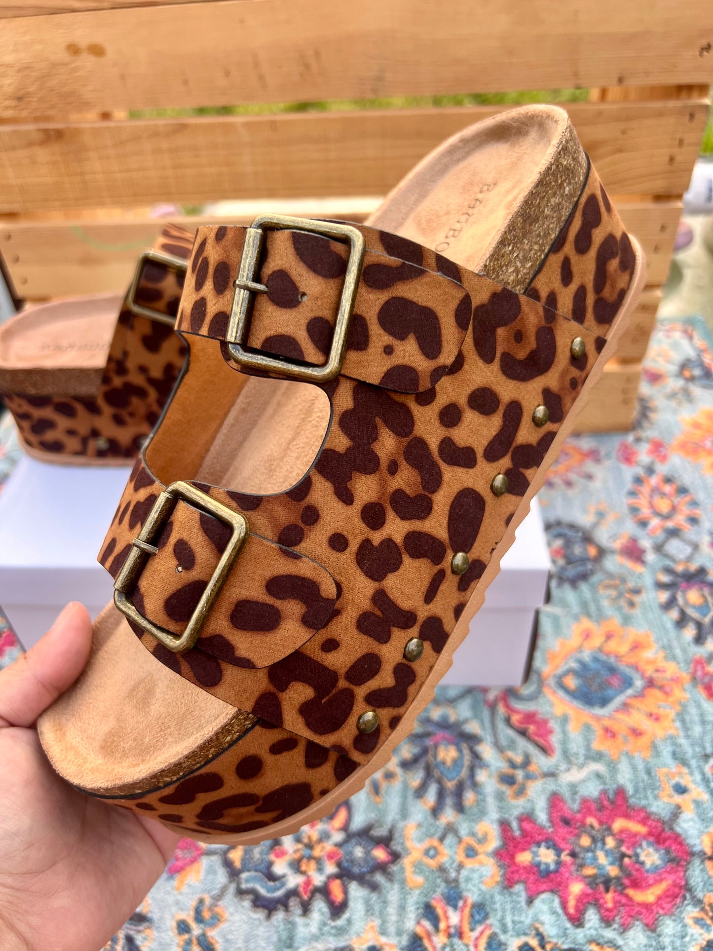 Leopard Platform Sandals