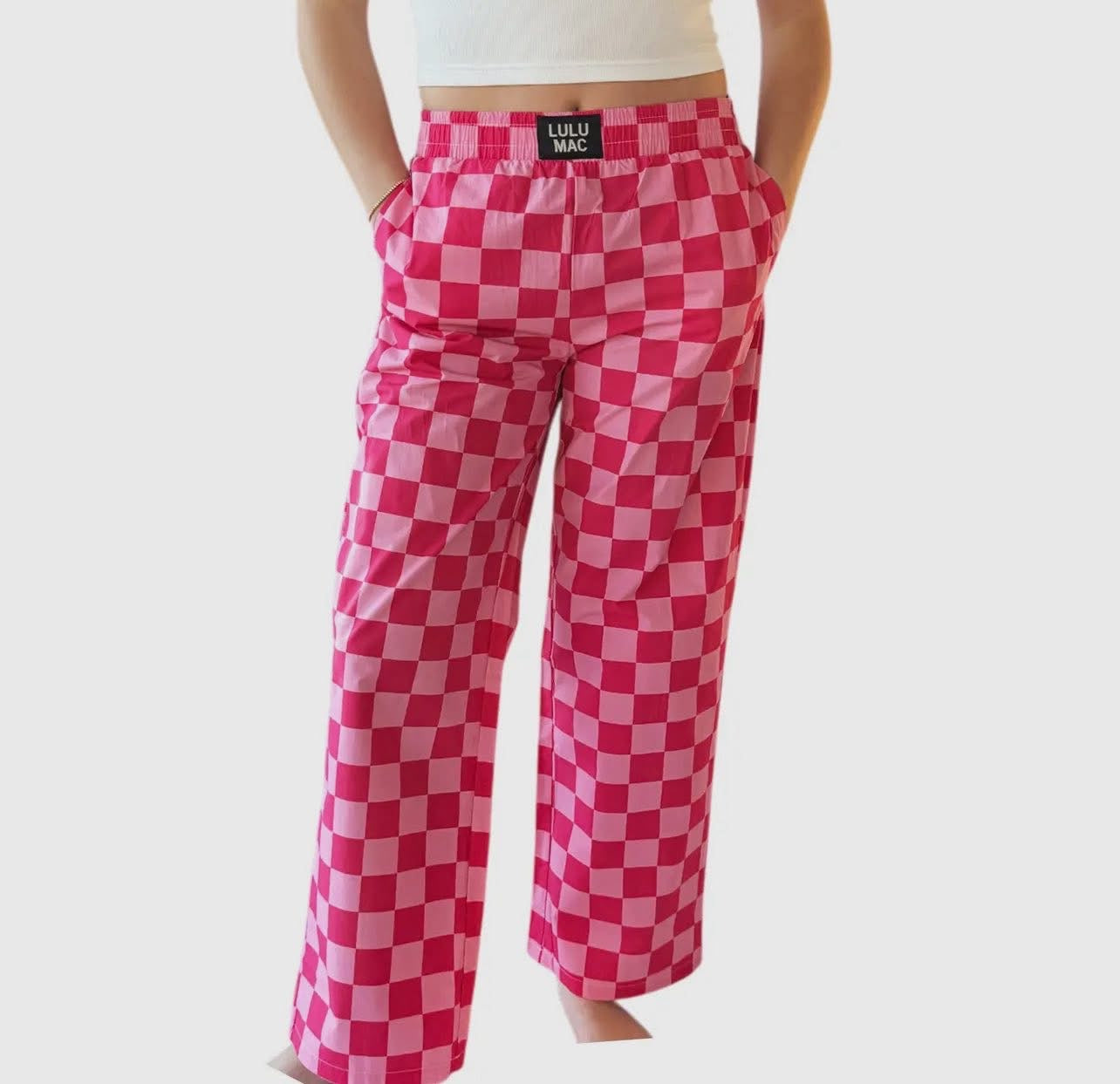 Sweetheart Checkered Print Pants