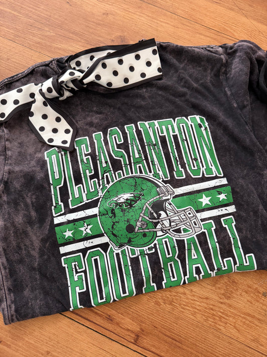 Pleasanton Football Acid Wash Tee