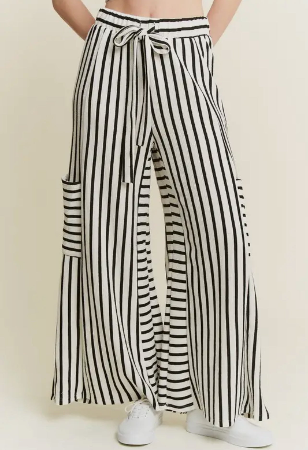 Check On It - White and Black Pant