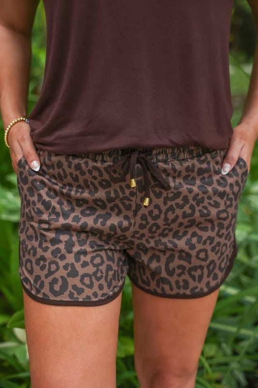 Everyday Shorts - JL - Brown Leopard