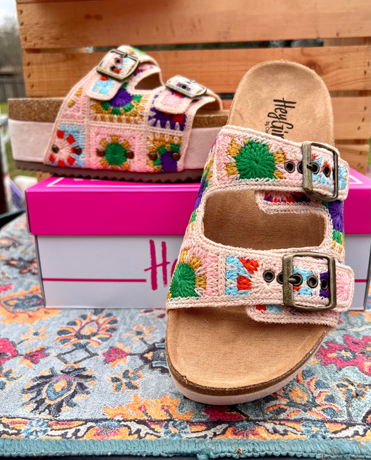 Corkys Crochet Platform Sandals