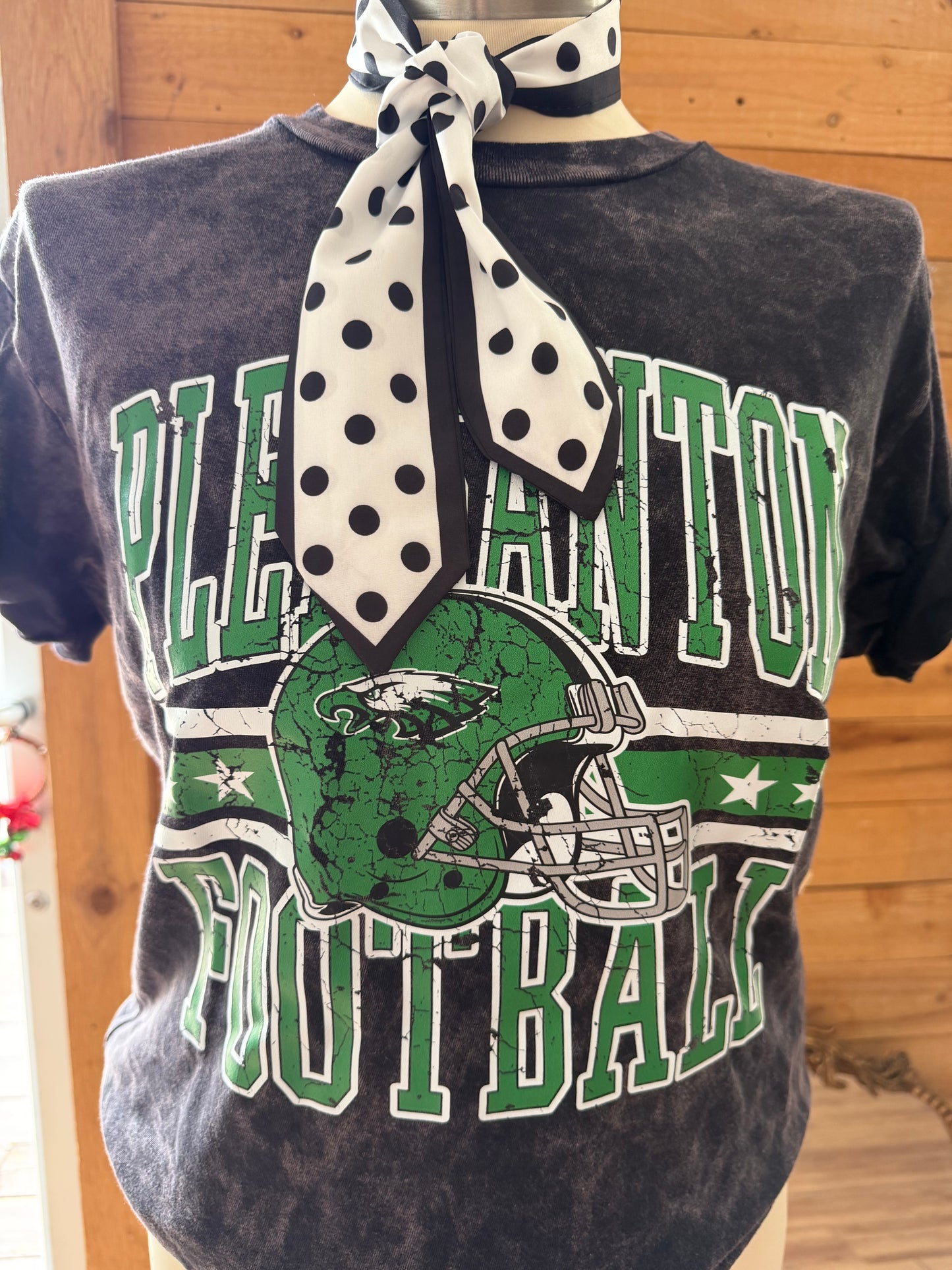 Pleasanton Football Acid Wash Tee