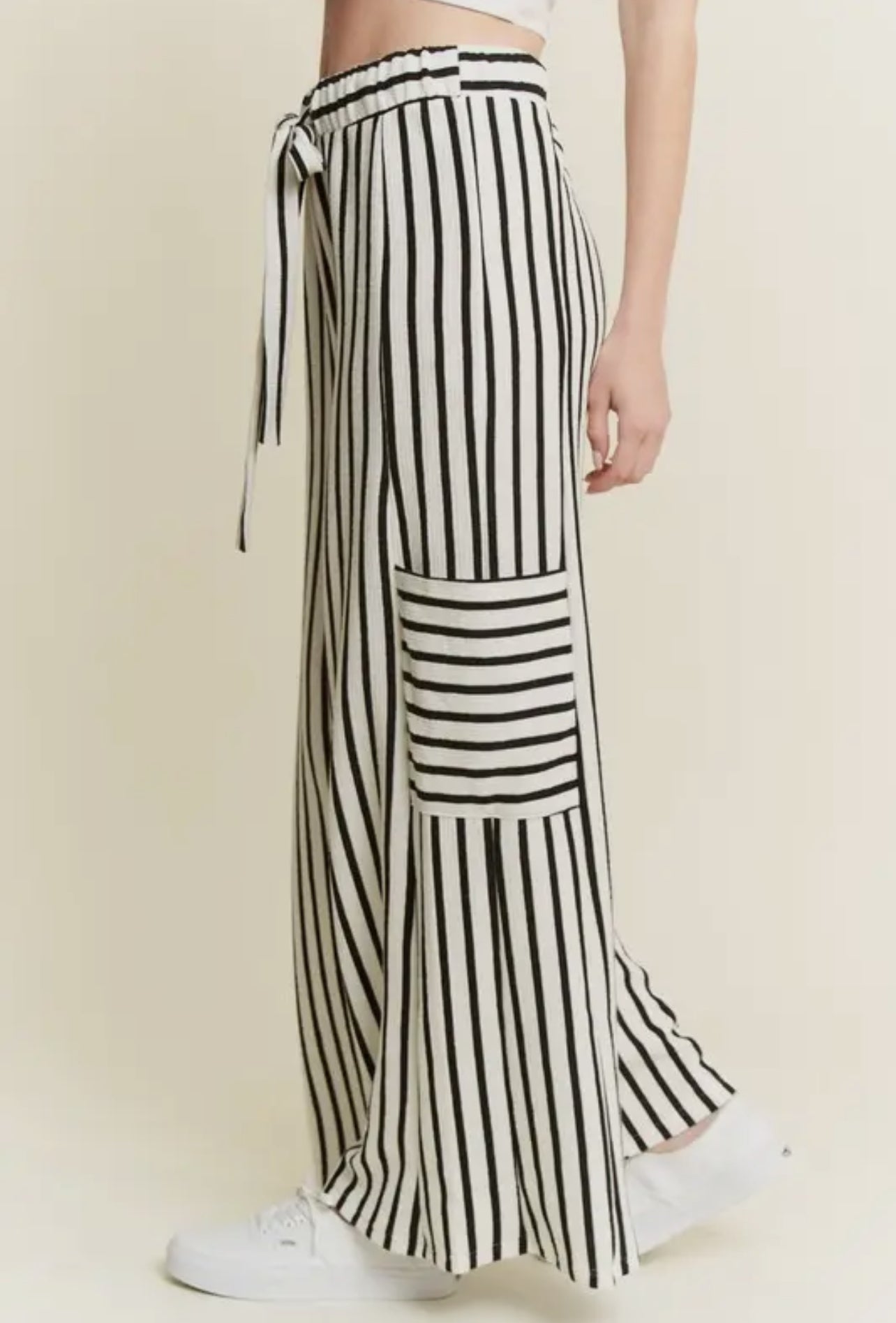 Check On It - White and Black Pant