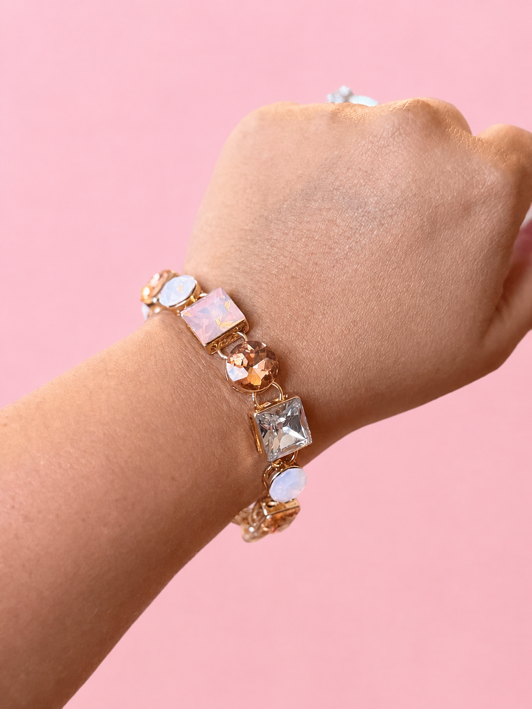 Pink Champagne Toggle Bracelet