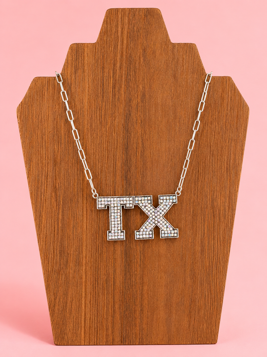 TX AB Rhinestone Necklace