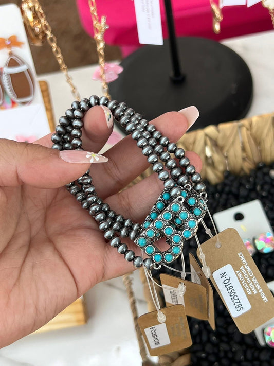 Turquoise Initial Bracelet