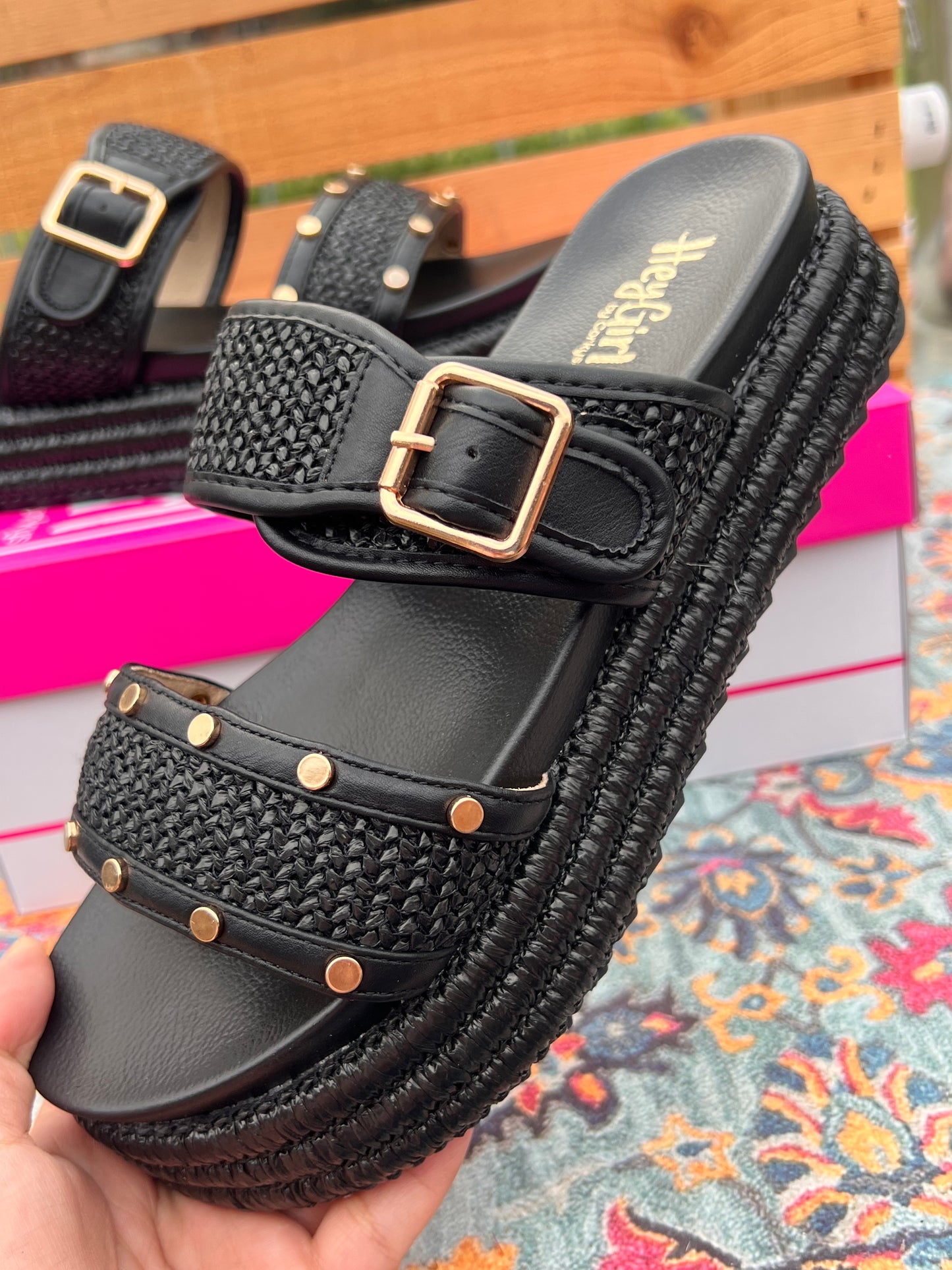 Corkys Walk of Shame - Black Raffia