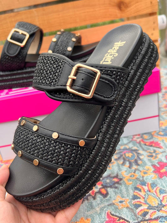 Corkys Walk of Shame - Black Raffia