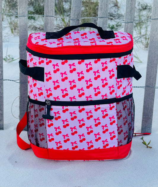 Cherry Summer Days Insulated Cooler Backpack